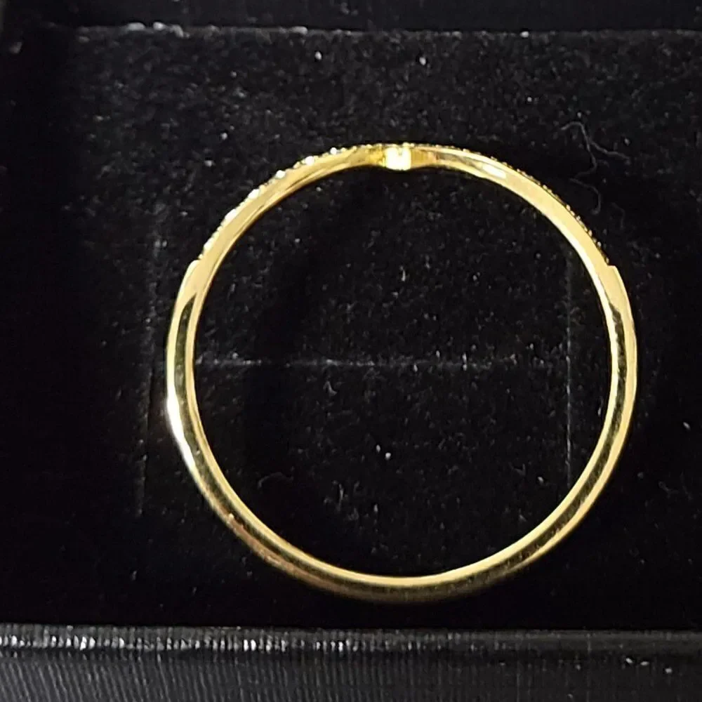 Women's Gold Dainty Chevron Promise Ring - Promise Ring For Girls